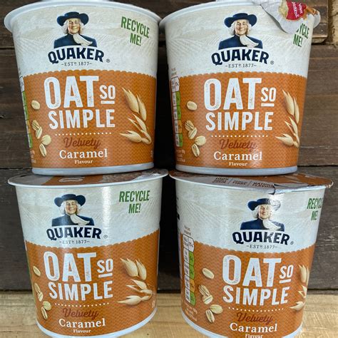 4x Quaker Oat So Simple Caramel Porridge Pots 4x57g And Low Price Foods Ltd