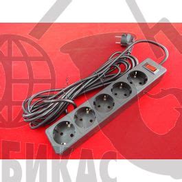 Разклонител, с токова защита Defender 5X, 5m. , Black - Разклонители ...