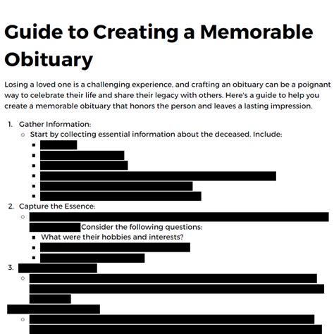 Tips for submitting a heartfelt obituary post tribune today