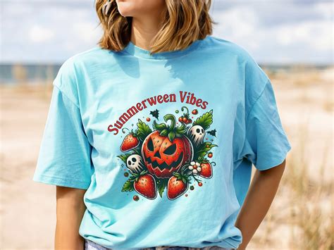 Summerween Spooky Strawberry Shirt Hot Goth Summer Tee Hot Ghoul Comfort Color Halloween Spooky