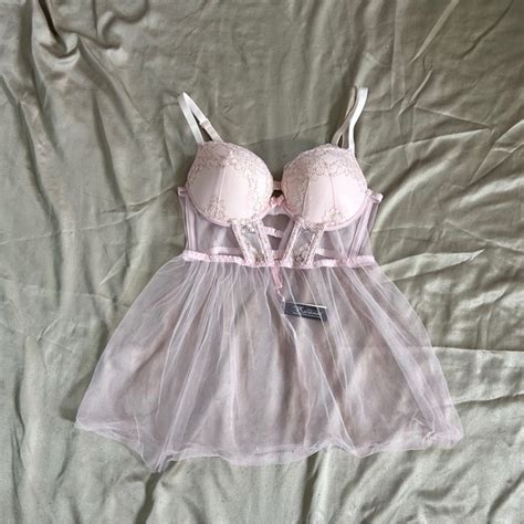 Intimates Sleepwear Pastel Pink Baby Doll Lingerie Top Poshmark