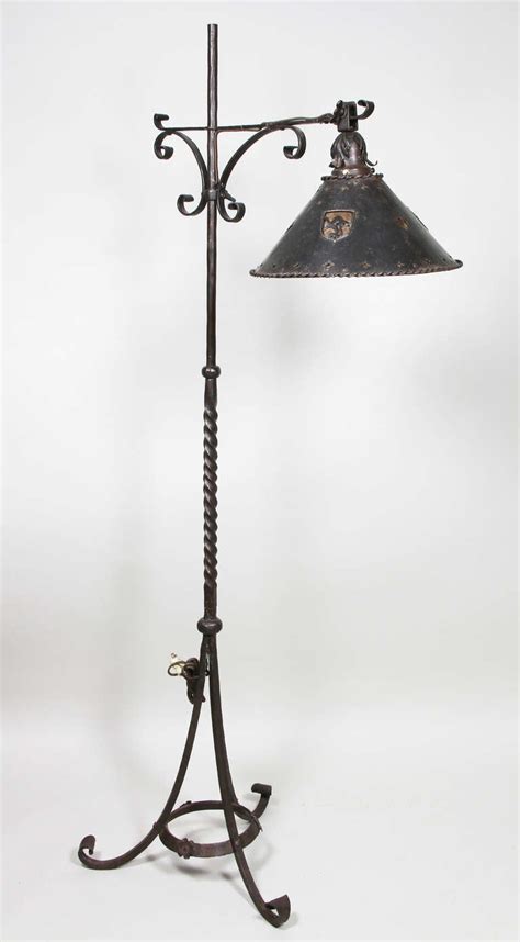 Arts And Crafts Wrought Iron Floor Lamp At 1stDibs Antique Wrought