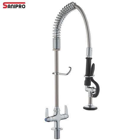 Sanipro Bar Deck Mount Side Hot Cold Water Taps Mixers Spring Pull Out Spray Tap Commercial Pre