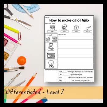 How To Make A Hot Milo Differentiated Procedure Writing Worksheets