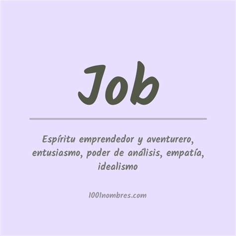 Qual O Significado Da Palavra Jobs - Significado del nombre Job