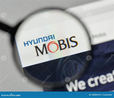 Milan Italy November 1 2017 Hyundai Mobis Logo On The Website