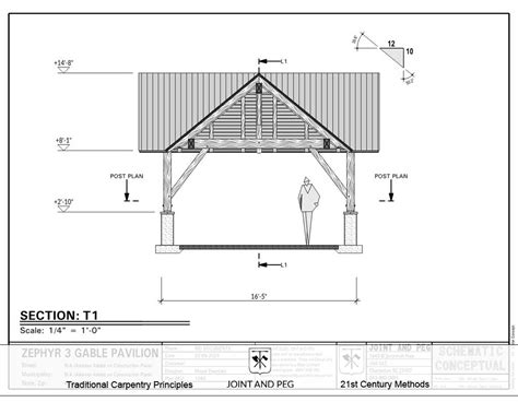 Gable Timber Pavilion Plan