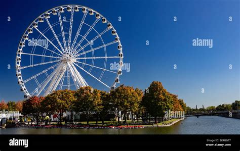 Ferris Wheel the Old Port of Montreal, Montreal Quebec Canada Stock ...