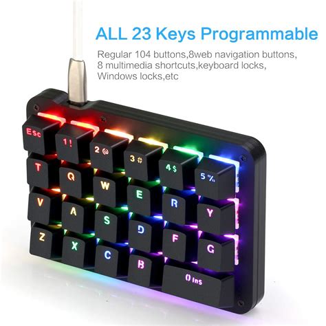 Snapklik Koolertron One Handed Macro Mechanical Keyboard RGB LED