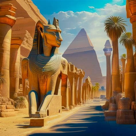 Antigua Civilización De Egipto Estilización De La Antigua Civilización