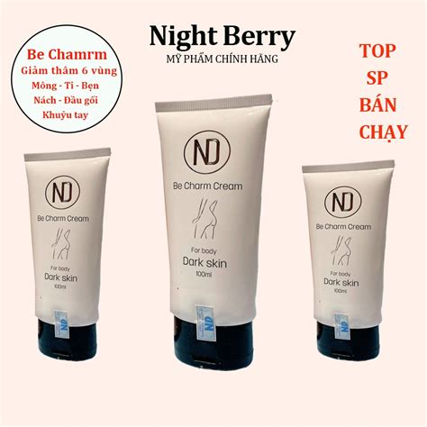 Kem Làm Sáng Da Xoá Thâm Vòng 3 Nách Đầu Gối Khuỷu Tay Bikini Hồng nhũ hoa Be Charm