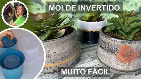 DIY COMO FAZER VASOS DE CIMENTO O MOLDE INVERTIDO MUITO FÁCIL DE