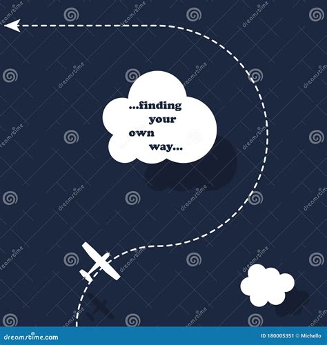 Finding Your Own Way Motivational Concept Illustration Of An Airplane