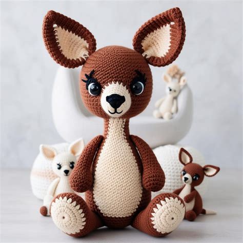 Kangaroo Crochet Pattern Cute Kangaroo Amigurumi Crochet Pattern