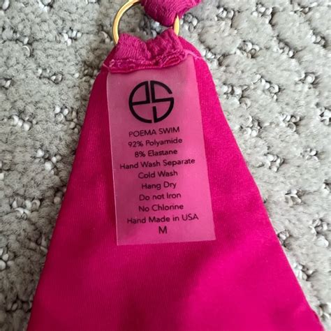 Poema Swim Poema Swim Pink Upside Down Triangle Bikini Poshmark
