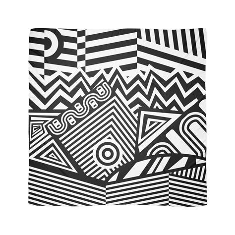 Razzle Dazzle Camouflage Bold Black Design Scarf For Sale By