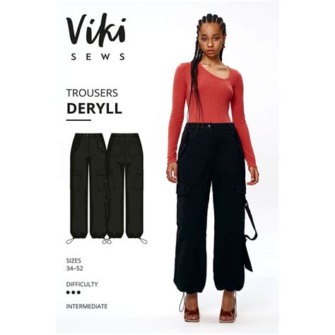 Deryll Trousers Viki Sews Sewing Pattern Size 6 24 Sew Essential