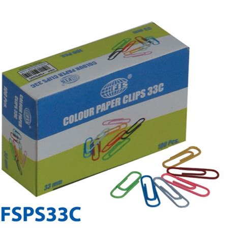 Buy FIS Color Paper Clip FSPS33C - 33mm (Pkt/100pc) Online @ AED3.15 ...