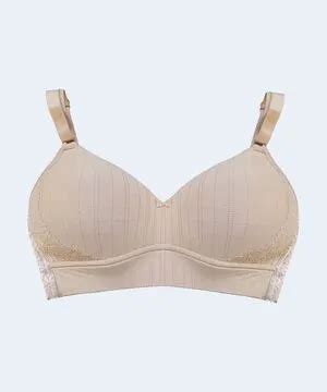 Sutiã De Microfibra Trabalhada Triangular Detalhe Plus Size VI LINGERIE Sutiã De Microfibra