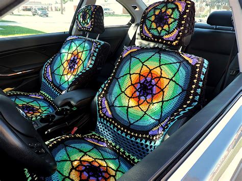 Ravelry: Vibrant crochet car seat covers pattern by Georgia Diamantopoulos