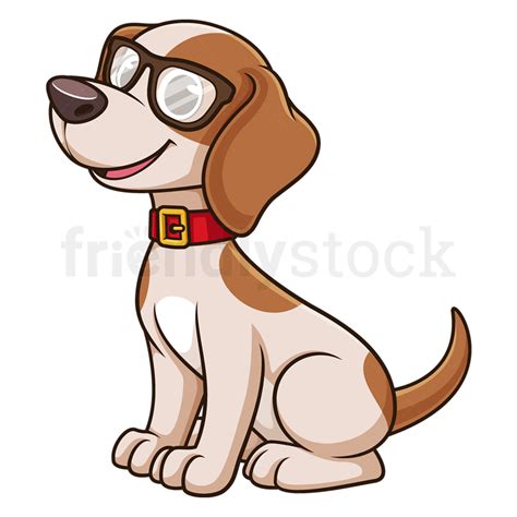 Cartoon Dog Eating From Bowl Clip Art Vector Graphic - FriendlyStock