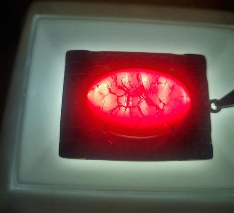 Pendant Batu Akik Pecah Seribu Merah Siam Thousands Crack Siamese Ruby