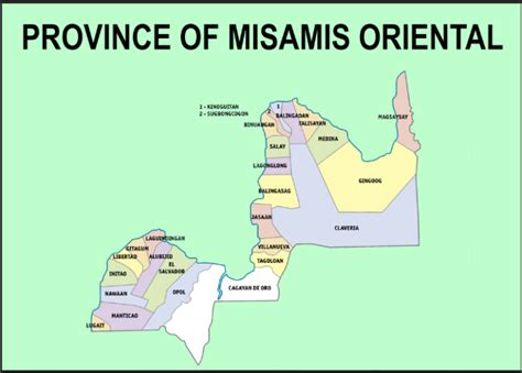 misamis oriental province map waterproof  laminated chart lazada ph