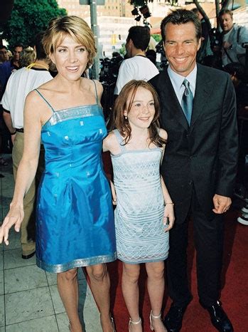 Natasha Richardson Lindsay Lohan And Dennis Quaid At The Premiere Of