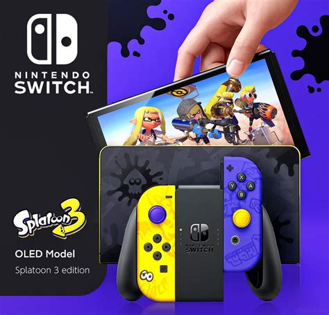 Nintendo Switch OLED Splatoon 3 edition concept : splatoon