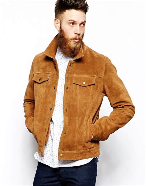 Asos Suede Western Jacket In Brown For Men Lyst