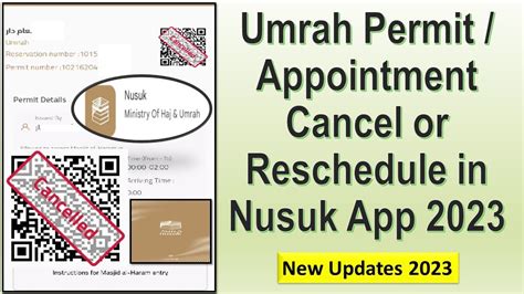 How To Cancel Reschedule Your Umrah Permit Or Appointment In Nusuk