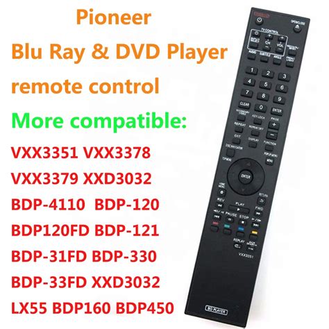 New Remote Control VXX3351 FOR PIONEER BD Player BD Remote ECOMMANDE