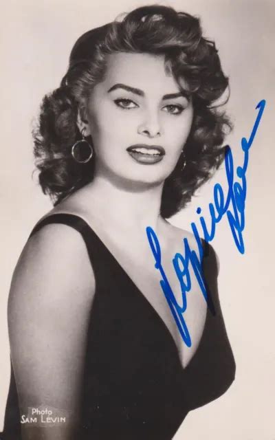 Sophia Loren Original Autogramm Signierte Postkarte Er Top Portrait