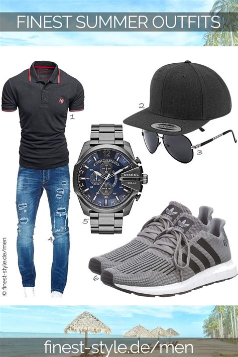 Modernes Männeroutfit Mit Einzelteilen Von Diesel Flexfit Chb Adidas