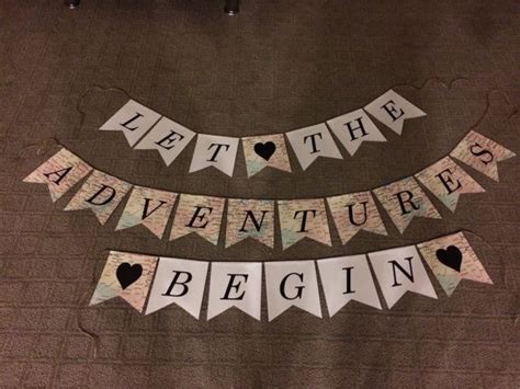 Let The Adventures Begin Banner Let The Adventures Begin Etsy And