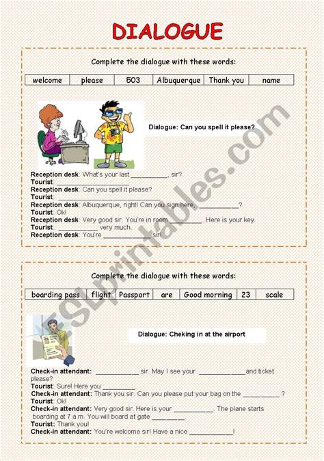 Dialogues Esl Worksheet By Venezababi