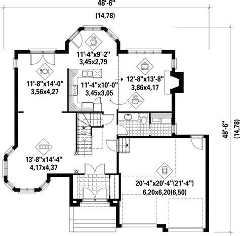 European Style House Plan 3 Beds 2 Baths 2531 Sqft Plan 25 4693