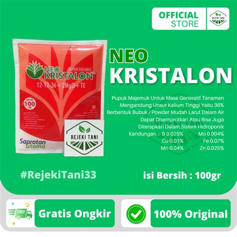 Jual Pupuk Neo Kristalon Merah Te Gr Salah Satu Pupuk