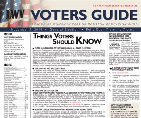 Read Houston League Of Women Voters Guide Texas Politics