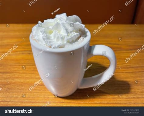 Cup Hot Cocoa Whipped Cream On Stock Photo Shutterstock