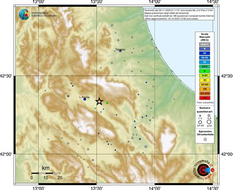 Terremoto 2 Km NW Poggio Picenze AQ Magnitudo ML 3 2 29 November