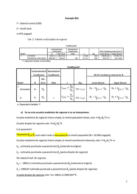 Exemplu RLS - RLS exemple - Exemplu RLS Y – Salariul curent (USD) X ...