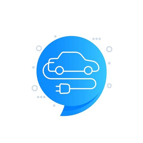 Premium Vector Electric Car Icon Ev Line Design