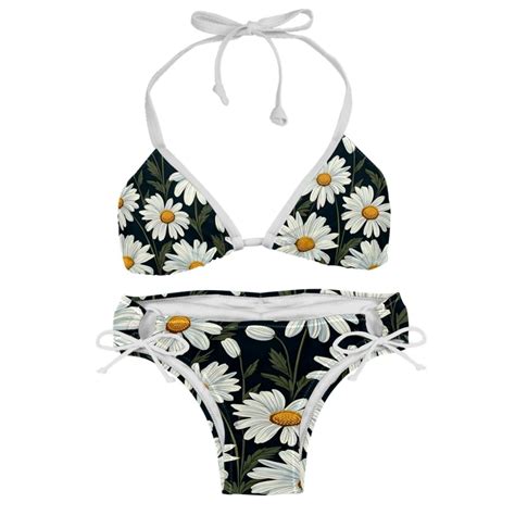 Daisy Detachable Sponge Adjustable Strap Bikini Set Two Pack Great For All Scenes One Piece