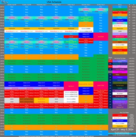 Disney Schedule Archive @disneyschedules - Tumblr Blog | Tumlook