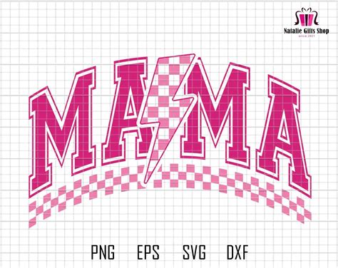 Mama Lightning Bolt Svg, Mama Svg, Retro Mama Svg, Mama Shirt Svg, Mom ...