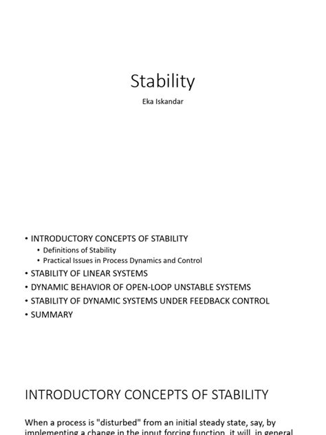 Stability | PDF