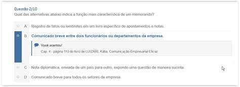 Prova Objetiva Comunicação Empresarial Nota 100 Comunicação Empresarial I