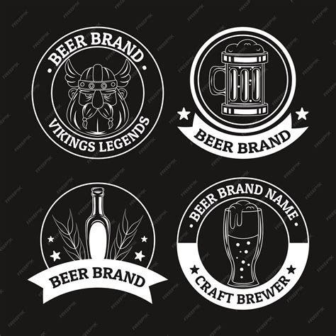 Premium Vector Hand Drawn Beer Bar Logo Design