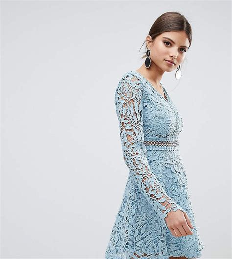 Boohoo Crochet Lace Long Sleeve Skater Dress Lauren B Bachelor Dress